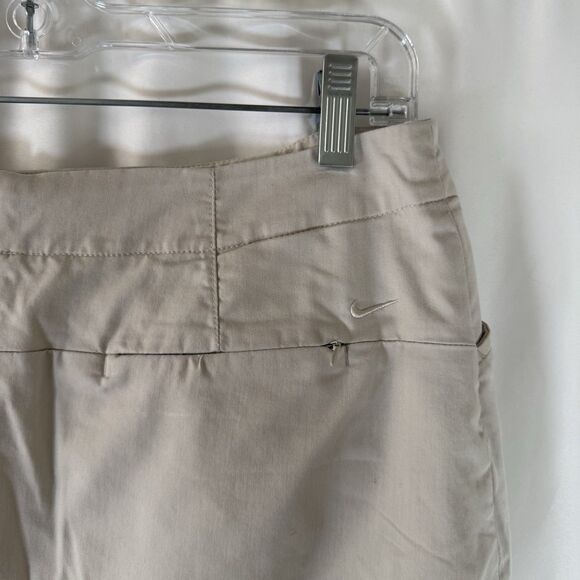 Nike Golf Skirt Women's Medium 10 Khaki Lined Zip Back Pockets Dri Fit - Picture 7 of 7